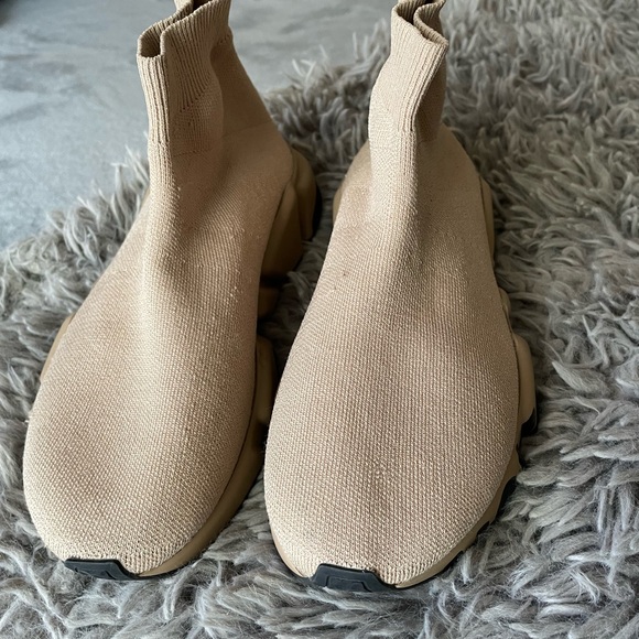 Balenciaga Tan Sock Sneakers - Picture 1 of 6